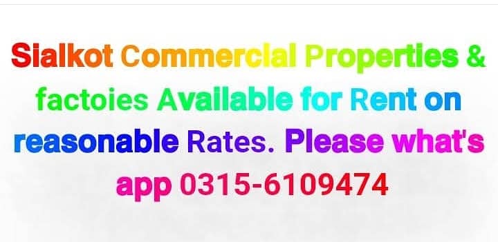 Factories , Halls , offices, commercial properties available for rent 0