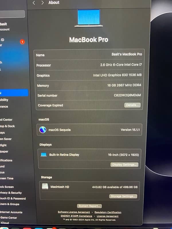 MACBOOK PRO 16” 2019 | 98% New Not used 8