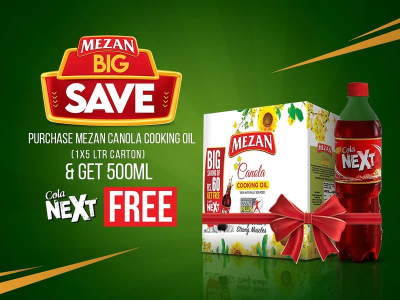 Mezan Canola Oil 1LTR X 5 0