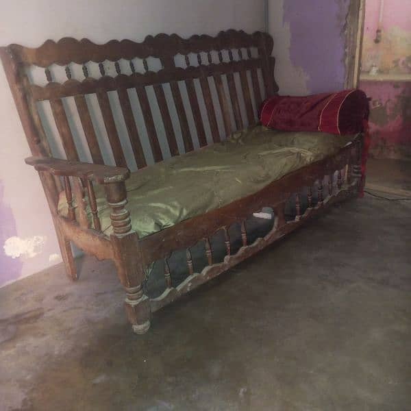 wooden sofa for sale in karachi landhi 5