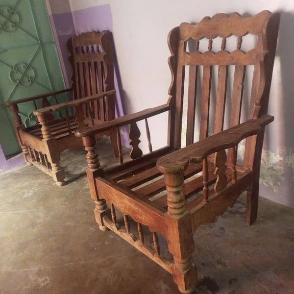 wooden sofa for sale in karachi landhi 6