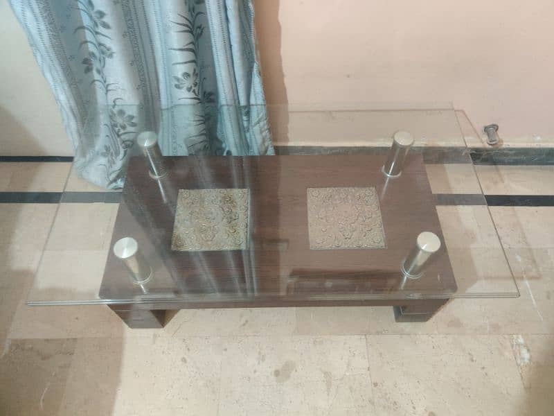 Glass-Top Center Table for Sale 1