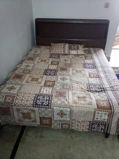 Double Bed With Mattress And with shelf