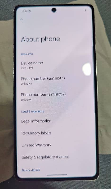 Pixel 7 pro 9.8/10 condition White color 1