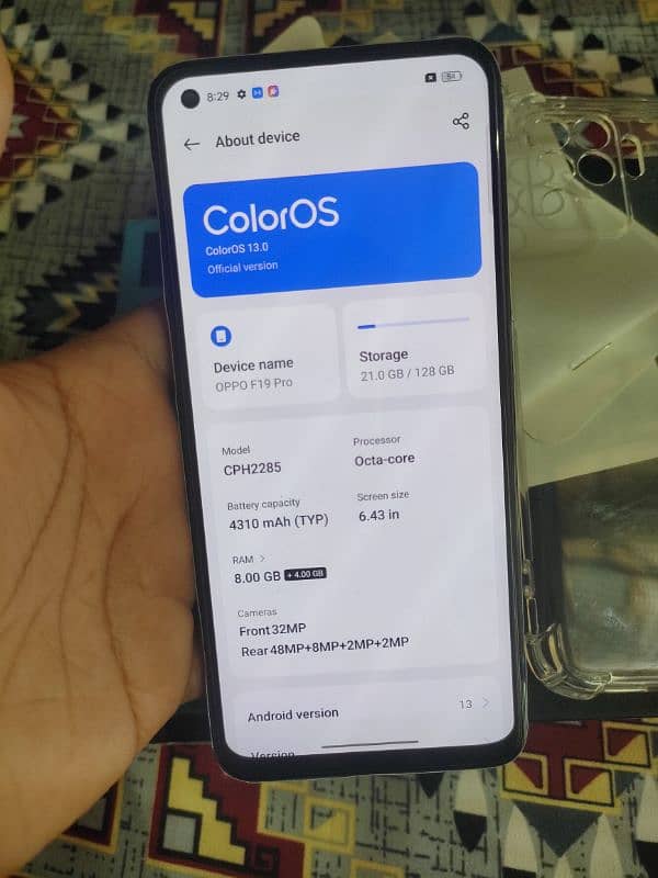 oppo F19 Pro (8+8/128) with box chrgr 4