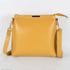 girls Rexine yellow bag