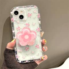 Stylish Tulip Flowers Luminous Soft Silicone Phone Case For iPhones