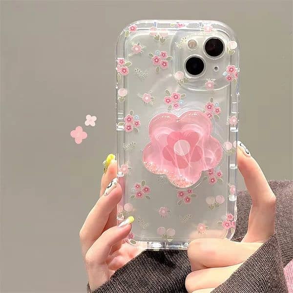 Stylish Tulip Flowers Luminous Soft Silicone Phone Case For iPhones 2