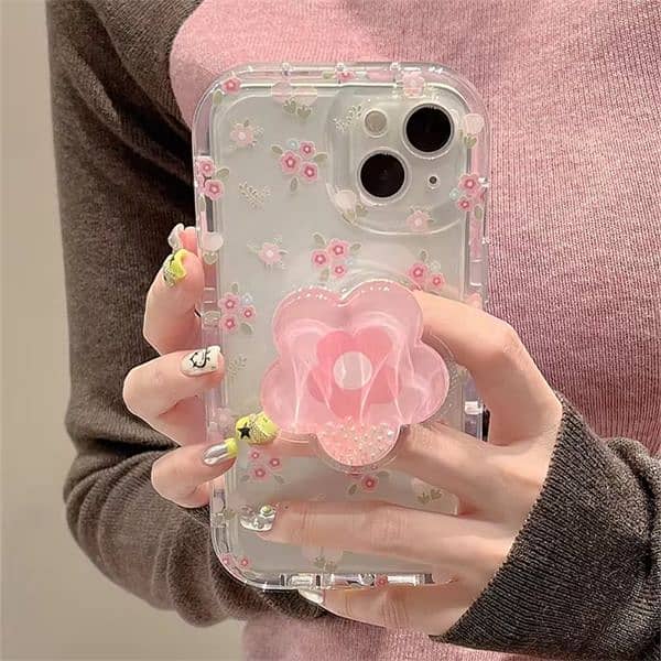 Stylish Tulip Flowers Luminous Soft Silicone Phone Case For iPhones 3