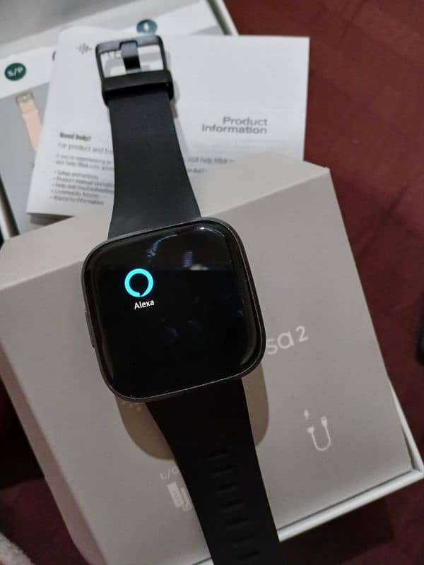 Fitbit Versa 2 Smartwatch carbon aluminium case 1