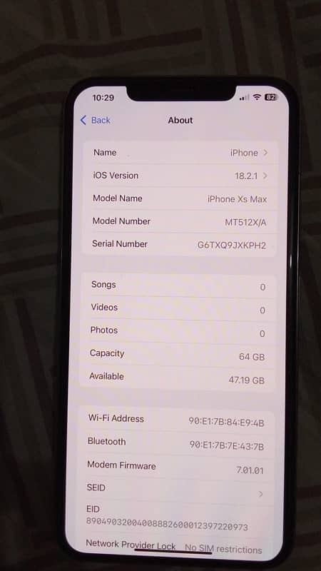 I phone xs max 64gb 3