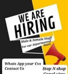 Female Or Male staff Required