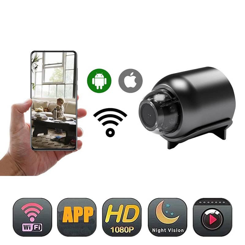 V380 Home Security Camera,WiFi Camera 1080P Night,3000mAh Rechargeable 4