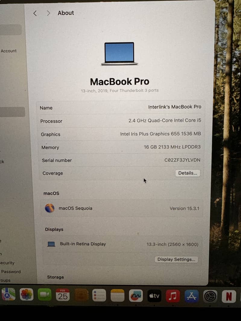 MacBook Pro 2019 touch bar 1