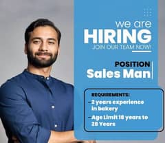 Salesperson required for Bakery