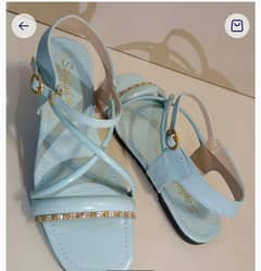 beautiful shiney rexine sandal