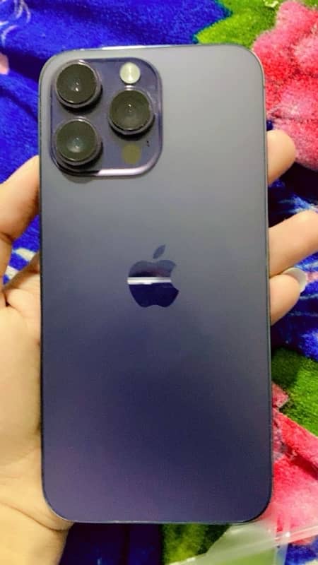 i phone 14 pro max non pta 3.5 month sim time 03074410998 deep purple 1