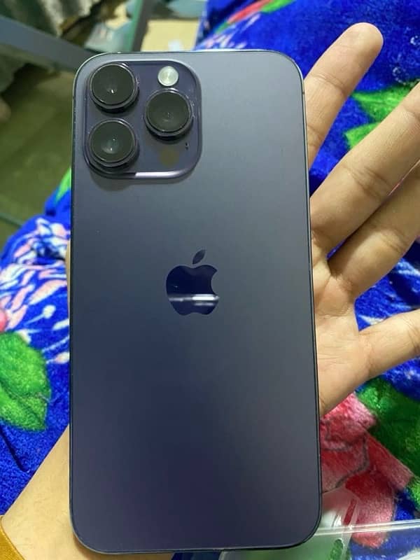 i phone 14 pro max non pta 3.5 month sim time 03074410998 deep purple 4