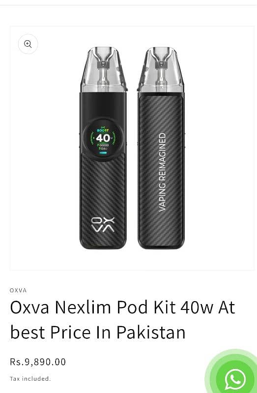 Oxva Nexlim 40Watt Vape Device With Apple Ice Falvour 1