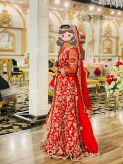 Barat Bridal Dress lahnga and choli