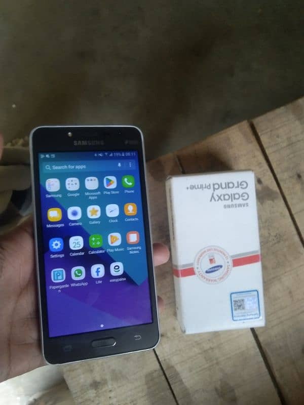 Samsung Galaxy Grand prime plus with box Urgent sell phone 03008150032 0