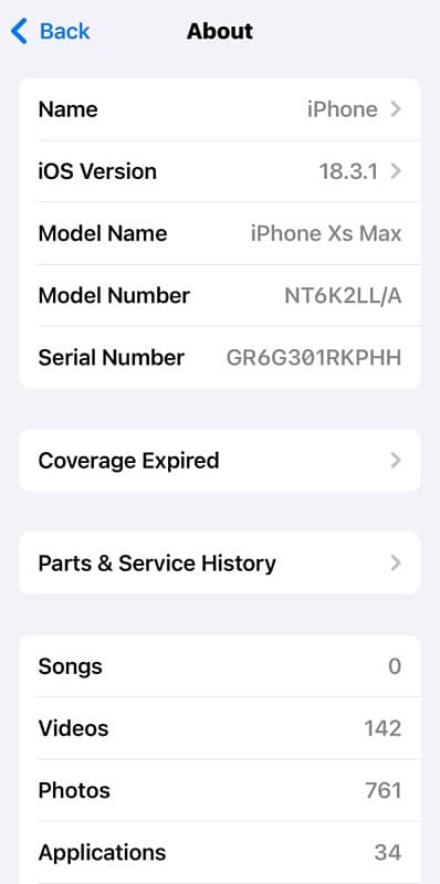 iPhone XS MAX 0