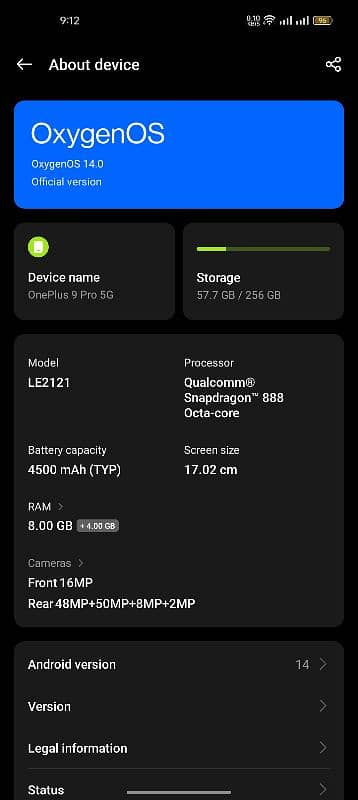 OnePlus 9 Pro 8GB 256GB 5