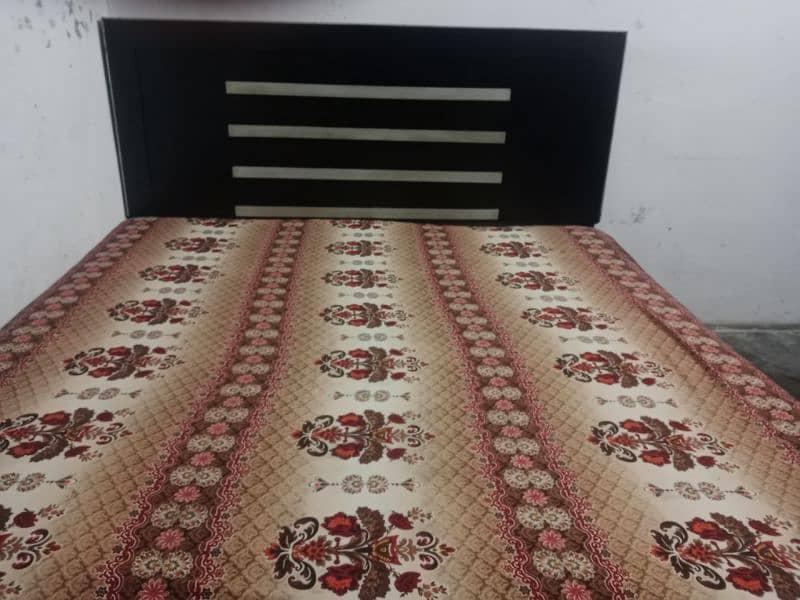 double bed and metress for sale chocolate colour 0