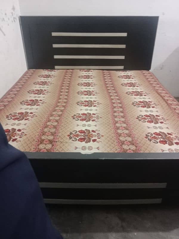 double bed and metress for sale chocolate colour 1