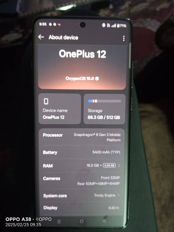 OnePlus green 16/512 0