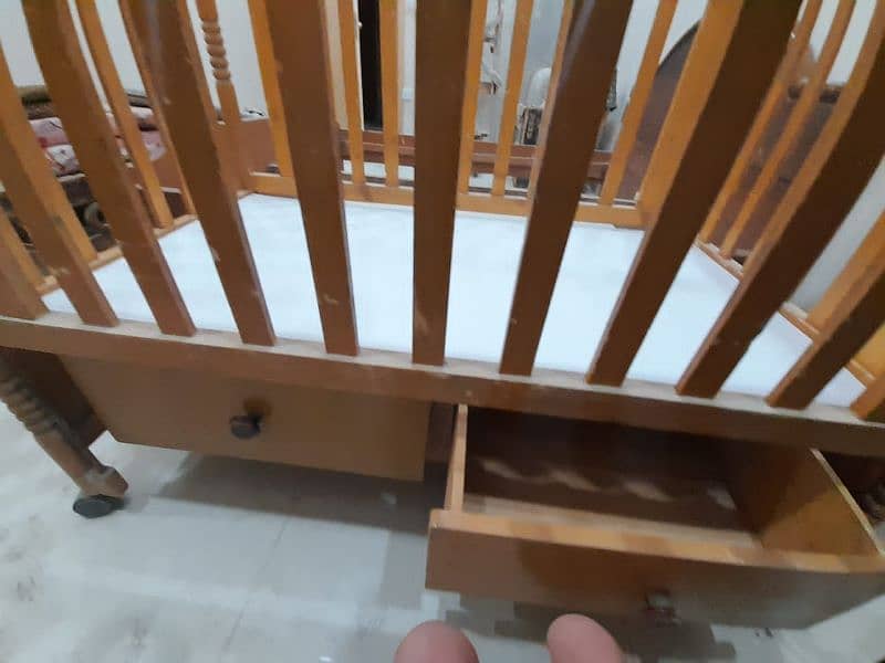 pure wooden baby cot 2