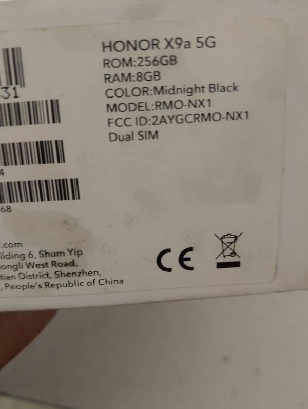 Honor X9a Ram 8GB Rom 256 GB Non PTA Dual Sim 5G 6