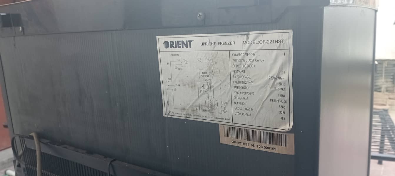 Orient Upright Freezer for sale 3