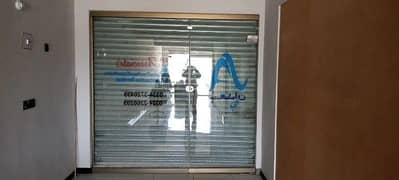 Shop front glass with door for sale