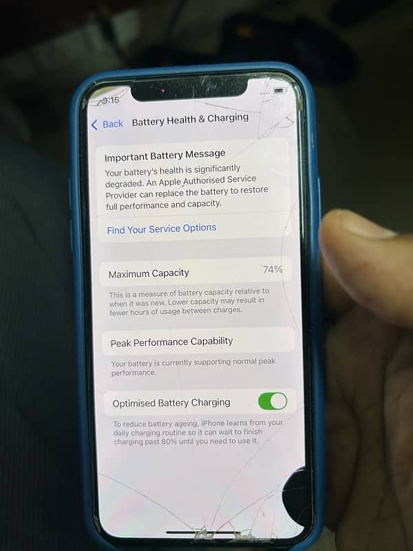 iPhone XS, PTA approved, battery service per ha. 0