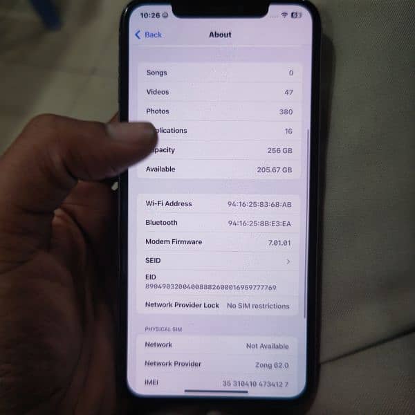 Iphone Xsmax 256 GB LLA Model 7