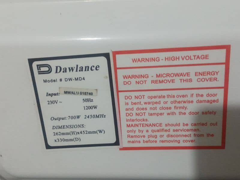 oven Dawlance 2