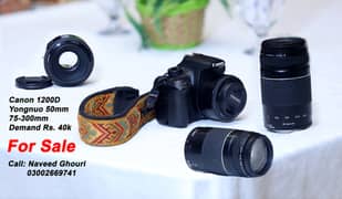 Canon 1200D with Yongnuo 50mm & 75-300 for Sale