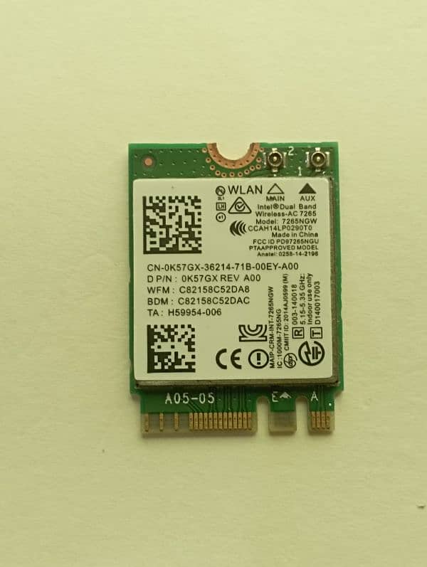 Pack of Dell/Intel dual Band Wifi card wireless-AC 7265NGW & 3165NGW. 2