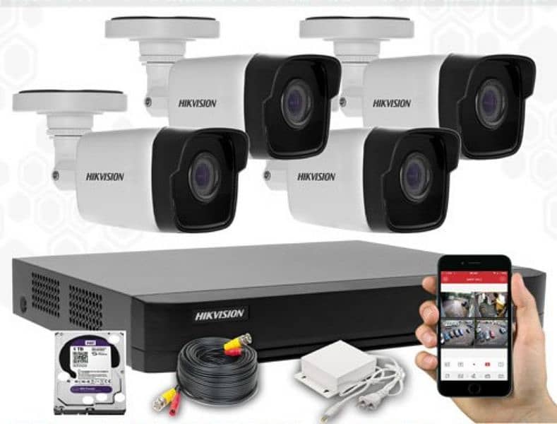 4 Cctv security cameras Full setup 03316649539 0