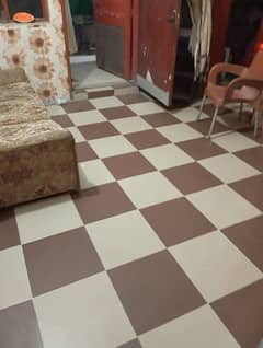 5.5 Marla Furnish Upper Portion 2 Bed Attached Bath TV Lounge Tiles Flooring Woodwork For Rent Only For Bachelors