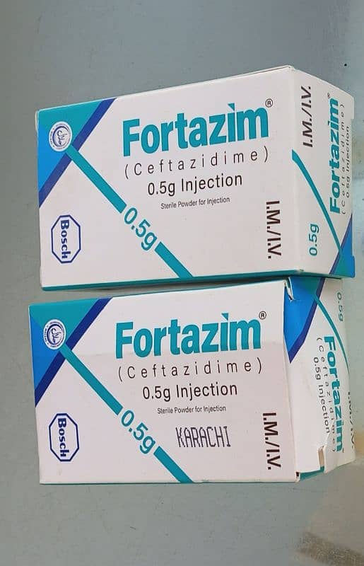 FORTAZIM (CEFTAZIDIME) 0.5G INJECTION at old price  Exp 12/2026 0