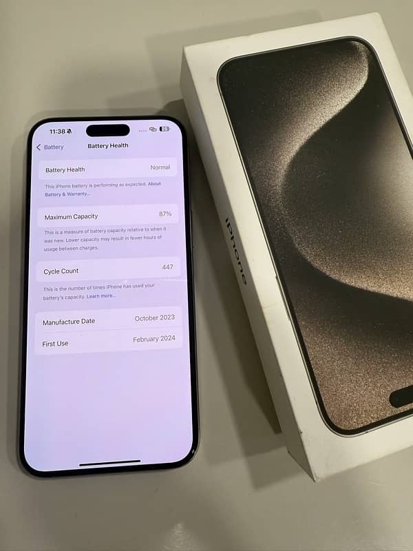 iPhone 15 Pro Max- 1 TB, PTA Approved Cond. 10/10 1