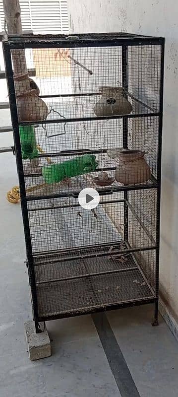 parrot iron  cage double 4 sale 0334-6363774 0