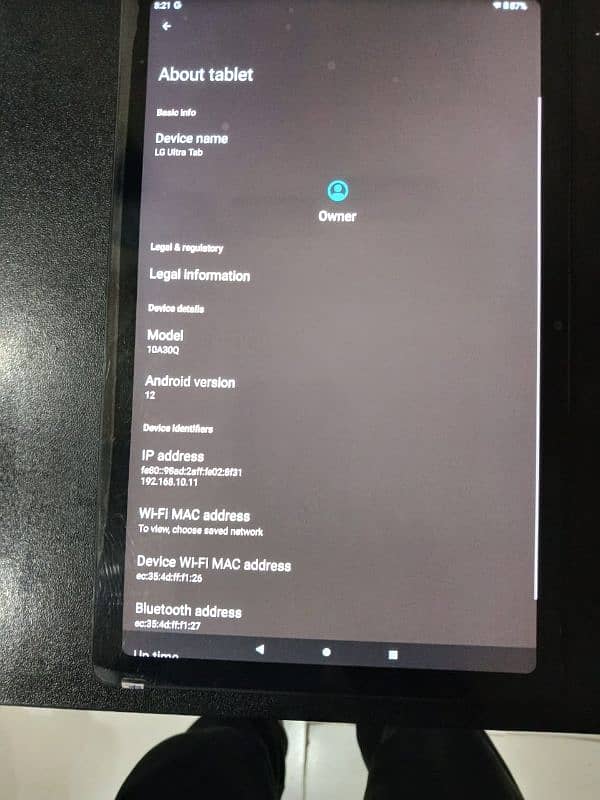 LG ULTRA TAB  4gb/64gb (Original) 4