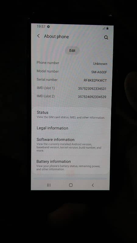 Samsung A6 blkul saf condition No,03016918148 8