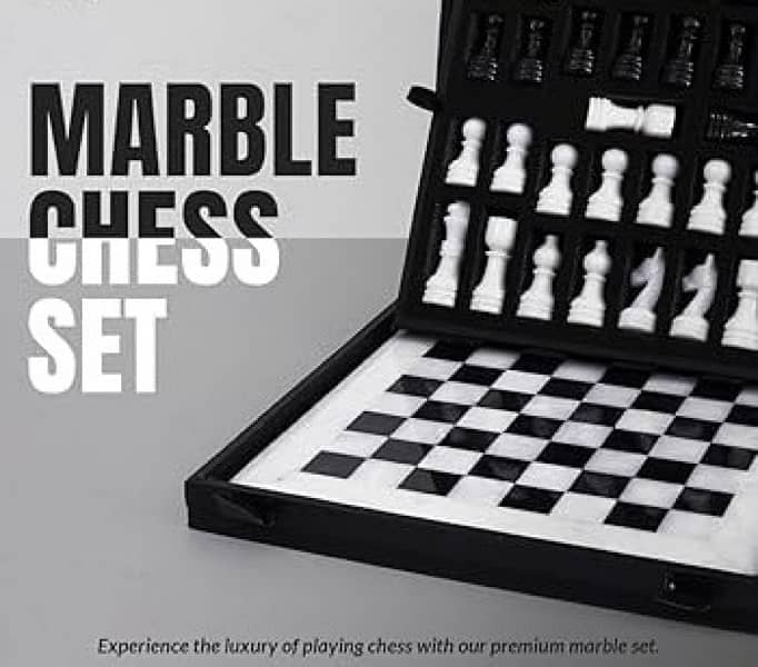 Marble chess set. #WM 0