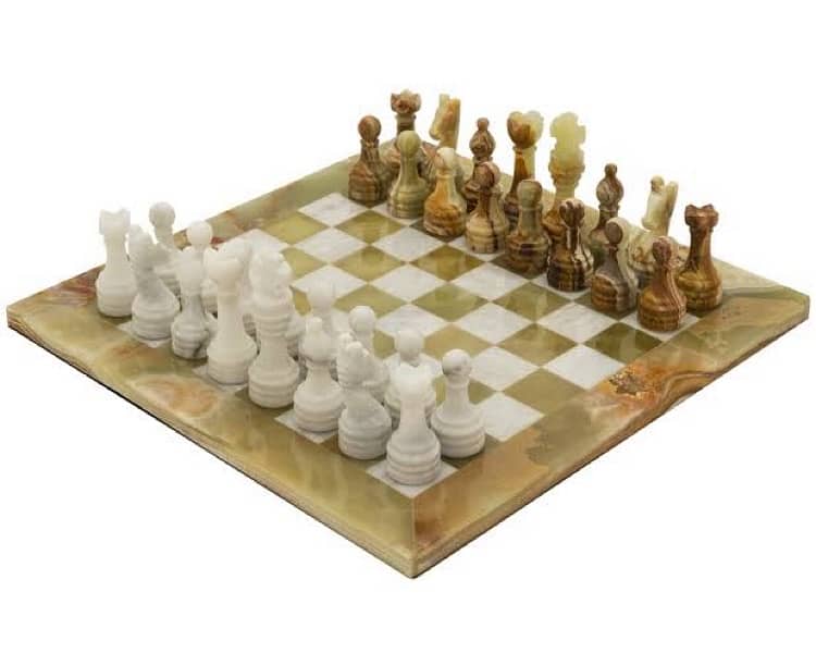 Marble chess set. #WM 1