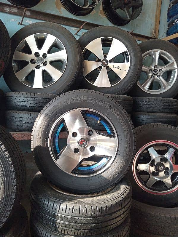 new used imported tyres rims alloy wheels mehran suzuki alto vitz mira 1