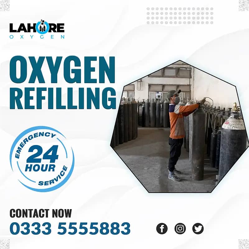 Oxygen gas Cylinder refill Lahore home delivery 2